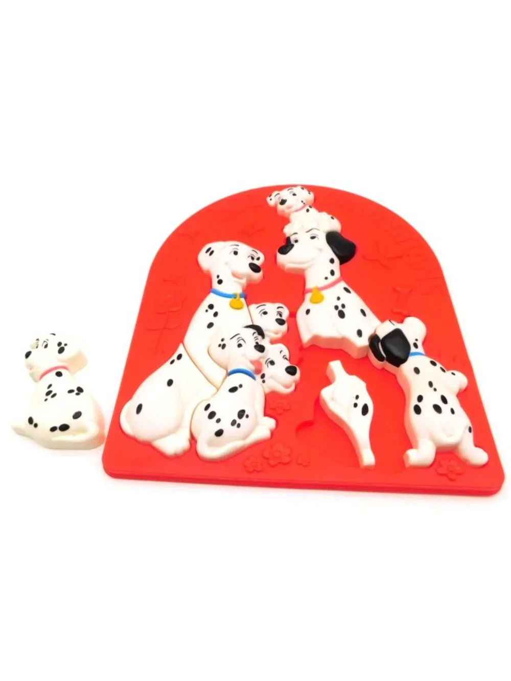 Vintage Plastic 101 Dalmatians 3D Puzzle Learning Toy 1993 Dog Puppy Shapes